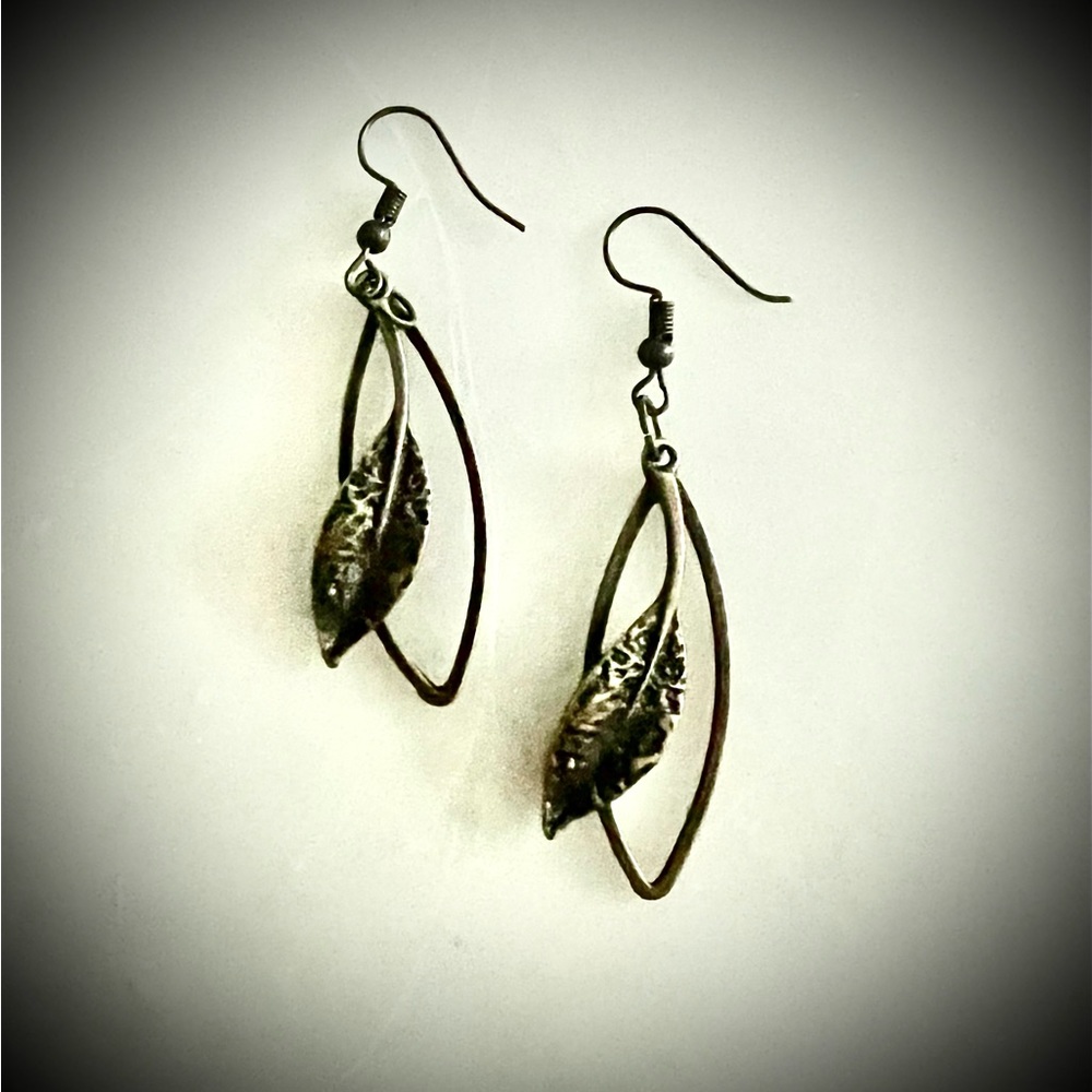 Bronze Leaf Earrings